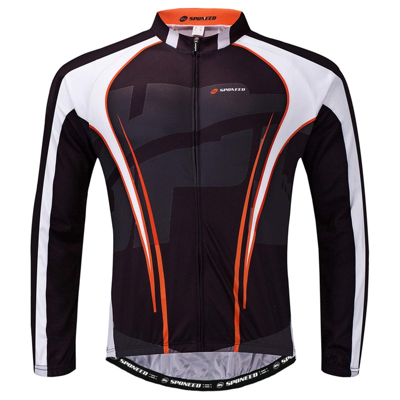 sponeed Men's Outdoor Sportwear Cyclists Wear Bike Outfit Cycle Jersey Bicyle Clothes US L Deep Brown - Image 1